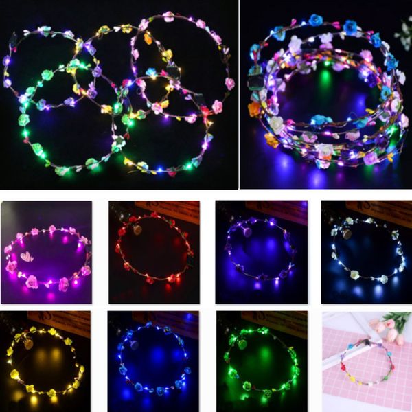 led flashing string glow flower headband girls women wreath light crown hair wand for party wedding christmas decoration hh7-1775
led flashing string glow flower headband girls women wreath light crown hair wand for party wedding christmas decoration hh7-1775