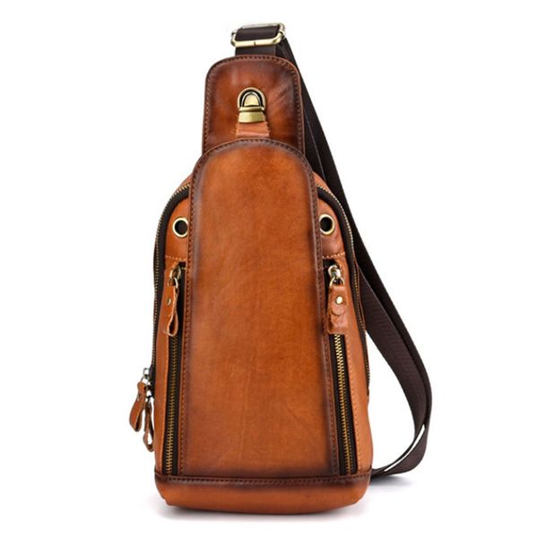 men first layer cowhide genuine leather chest sling bag satchel cross body shoulder messenger pack vintage hiking travel camping
men first layer cowhide genuine leather chest sling bag satchel cross body shoulder messenger pack vintage hiking travel camping