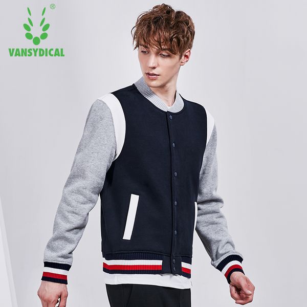 vansydical autumn winter men's sports running jackets long sleeve spliced outdoor fitness workout coat baseball uniform, Black;red
vansydical autumn winter men's sports running jackets long sleeve spliced outdoor fitness workout coat baseball uniform, Black;red