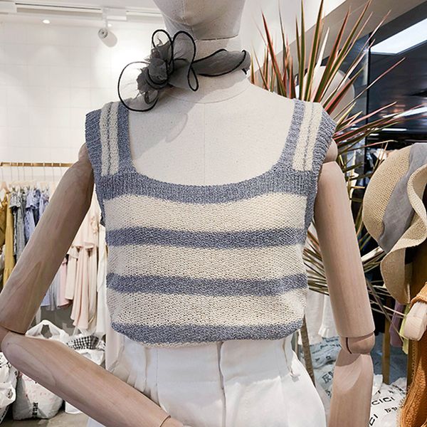 korean vogue panelled striped knitted tank for women 2018 new summer sleeveless female tees thin all match camisa feminina, White
korean vogue panelled striped knitted tank for women 2018 new summer sleeveless female tees thin all match camisa feminina, White
