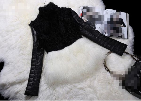 autumn and winter new korean version of imitation wool fur plus cotton women fashion fur coat pu sleeves, Black
autumn and winter new korean version of imitation wool fur plus cotton women fashion fur coat pu sleeves, Black