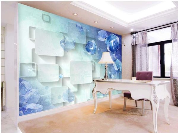 factory direct sale blue square 3d tv background wall mural 3d wallpaper modern wallpaper for living room
factory direct sale blue square 3d tv background wall mural 3d wallpaper modern wallpaper for living room