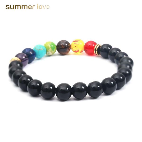 handmade 8mm matte black white beaded bracelet for women elastic 7 chakra natural stone healing balance yoga bracelet fashion jewelry gift
handmade 8mm matte black white beaded bracelet for women elastic 7 chakra natural stone healing balance yoga bracelet fashion jewelry gift