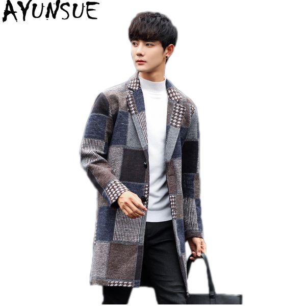 ayunsue plaid coat man korean style woolen coat men outwear autumn&winter mens jackets and coats casaco masculino, Black
ayunsue plaid coat man korean style woolen coat men outwear autumn&winter mens jackets and coats casaco masculino, Black