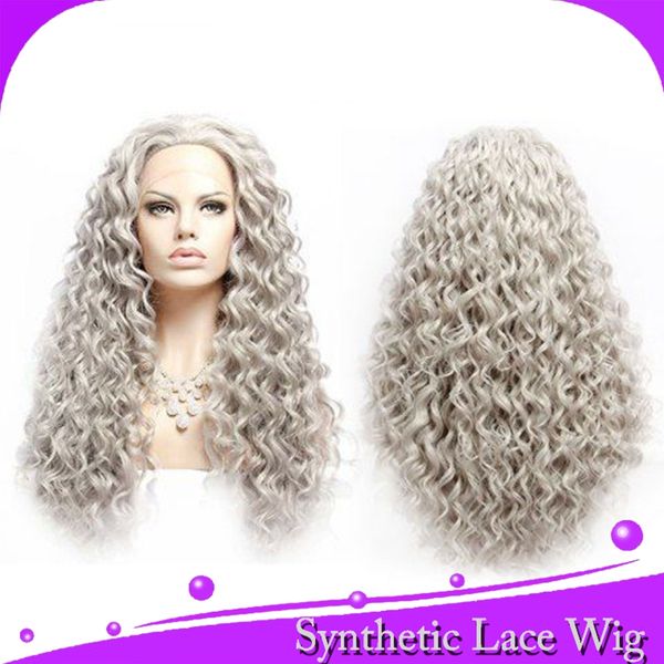 mhazel new grey 26in kinky curly hair synthetic front lace wig curly heat resistant fiber combs, Black
mhazel new grey 26in kinky curly hair synthetic front lace wig curly heat resistant fiber combs, Black