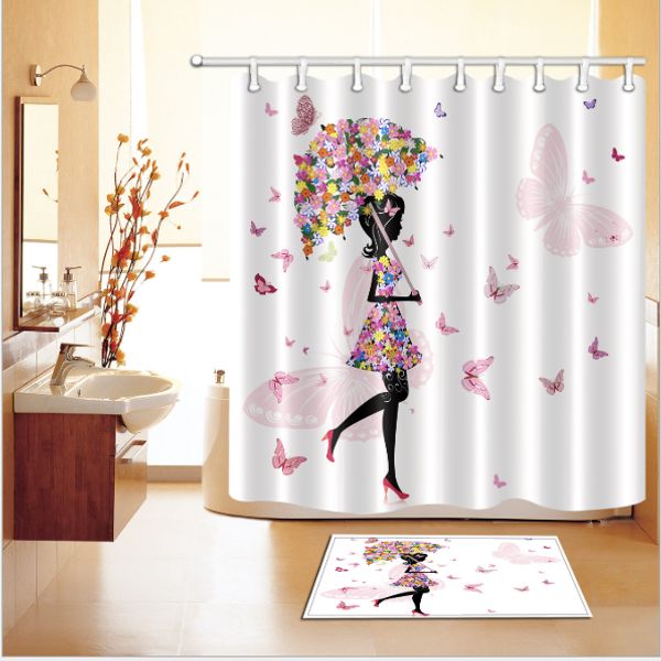 fashion girl 3d pattern print custom waterproof bathroom modern shower curtain polyester fabric bathroom curtain door mat sets
fashion girl 3d pattern print custom waterproof bathroom modern shower curtain polyester fabric bathroom curtain door mat sets