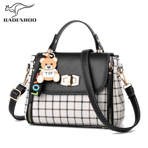 badenroo fashion grids women's bag double zipper mini shoulder bags handbag leather females crossbody bags with bear tote bolsas
badenroo fashion grids women's bag double zipper mini shoulder bags handbag leather females crossbody bags with bear tote bolsas