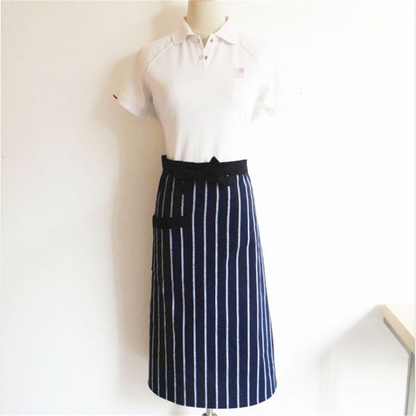 2pcs new product classic cotton black and blue stripe home kitchen waist and long apron
2pcs new product classic cotton black and blue stripe home kitchen waist and long apron