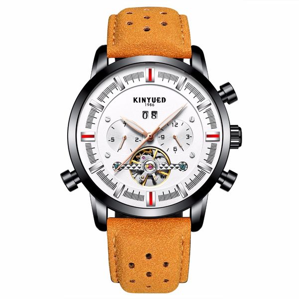 kinyued jinyueda automatic mechanical watch business men's watch waterproof round luminous pointer, Slivery;brown
kinyued jinyueda automatic mechanical watch business men's watch waterproof round luminous pointer, Slivery;brown