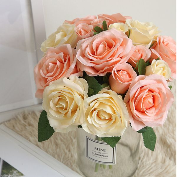 artificial silk rose floral bouquet fake flower arrange table daisy wedding flowers decor party accessory flores
artificial silk rose floral bouquet fake flower arrange table daisy wedding flowers decor party accessory flores