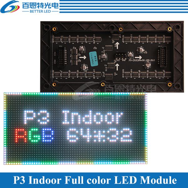 p3 indoor 1/16 scan 3in1 rgb p3 full color led module for led display screen 192*96mm 64*32 pixels
p3 indoor 1/16 scan 3in1 rgb p3 full color led module for led display screen 192*96mm 64*32 pixels