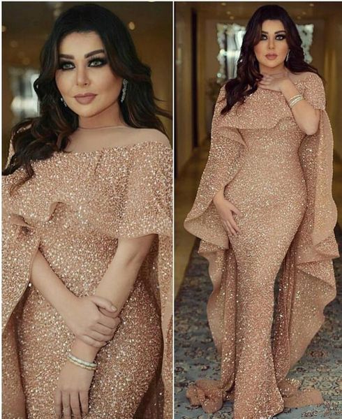2018 bling mermaid evening dresses with long cape glitter glued lace illusion arabic middle east custom made plus size trumpet prom gowns, Black
2018 bling mermaid evening dresses with long cape glitter glued lace illusion arabic middle east custom made plus size trumpet prom gowns, Black