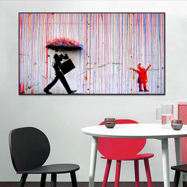 unframed banksy art colorful rain wall canvas wall art painting living room decor no frame picture print dropshipping
unframed banksy art colorful rain wall canvas wall art painting living room decor no frame picture print dropshipping