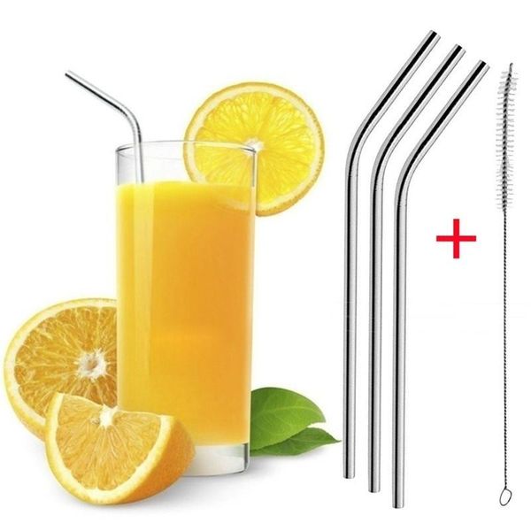 2018 4 pcs stainless steel metal drinking straw reusable straws + 1 cleaner brush kit 3qw0605
2018 4 pcs stainless steel metal drinking straw reusable straws + 1 cleaner brush kit 3qw0605