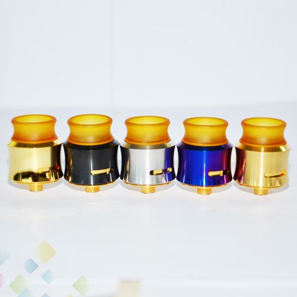 316 SS Andromeda RDA Rebuildable Atomizer 24mm diameter 5 colors with PEI Drip tip 24K gold base Fit 510 Ecig DHL Free
316 SS Andromeda RDA Rebuildable Atomizer 24mm diameter 5 colors with PEI Drip tip 24K gold base Fit 510 Ecig DHL Free