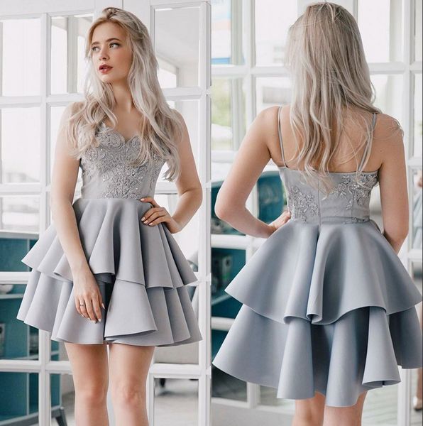 silver lace appliqued homecoming dresses for juniors v neck sequined short prom gowns a line tiered cocktail party dress, Blue;pink
silver lace appliqued homecoming dresses for juniors v neck sequined short prom gowns a line tiered cocktail party dress, Blue;pink