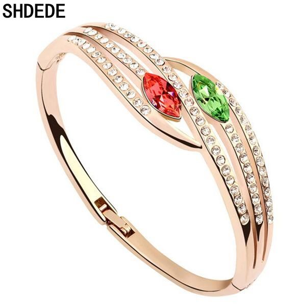 shdede 2018 new trendy jewelry crystal from women fashion charm bangles valentine's day gift -6433, Black
shdede 2018 new trendy jewelry crystal from women fashion charm bangles valentine's day gift -6433, Black