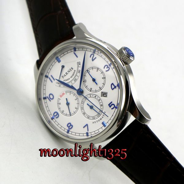 42mm white dial coffee strap multifunction sapphire glass 26 jewels miyota 9100 automatic mens watch, Slivery;brown
42mm white dial coffee strap multifunction sapphire glass 26 jewels miyota 9100 automatic mens watch, Slivery;brown