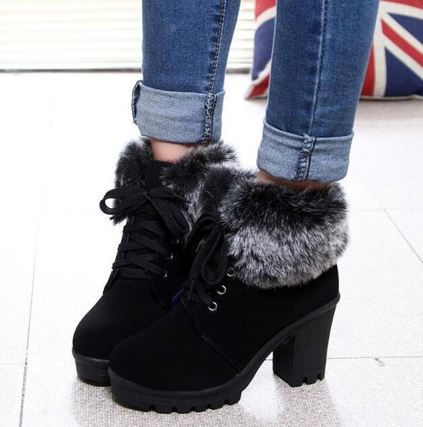 new fashion lace-up women boots 2018 new plus velvet keep warm high heel boots boots ladies shoes woman size 35-40, Black
new fashion lace-up women boots 2018 new plus velvet keep warm high heel boots boots ladies shoes woman size 35-40, Black