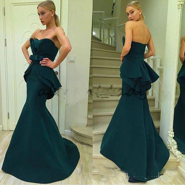 Hunter Green 2018 Arabic Evening Dresses couture Sweetheart Mermaid Prom Dresses
Hunter Green 2018 Arabic Evening Dresses couture Sweetheart Mermaid Prom Dresses