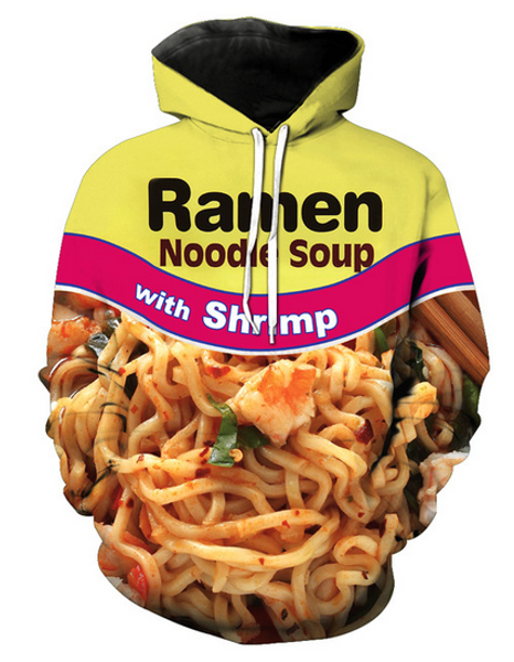 wholesale--fashion 3d print noodle soup funny hoodies men streetwear casual harajuku sweatshirts hip hop hooded pullover gd08, Black 
wholesale--fashion 3d print noodle soup funny hoodies men streetwear casual harajuku sweatshirts hip hop hooded pullover gd08, Black