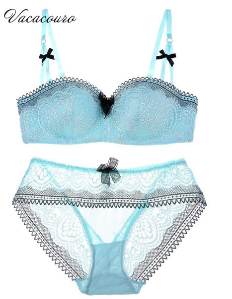 lace bra set 1/2 cup wire push up bralette brief sets lingerie transparent underwear women bra panties set bs41, Red;black
lace bra set 1/2 cup wire push up bralette brief sets lingerie transparent underwear women bra panties set bs41, Red;black