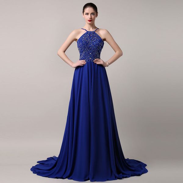 blue new exquisite diamond ornaments halter chiffon long section trailing party formal evening dress back dance party dress hy1808, Black;red
blue new exquisite diamond ornaments halter chiffon long section trailing party formal evening dress back dance party dress hy1808, Black;red