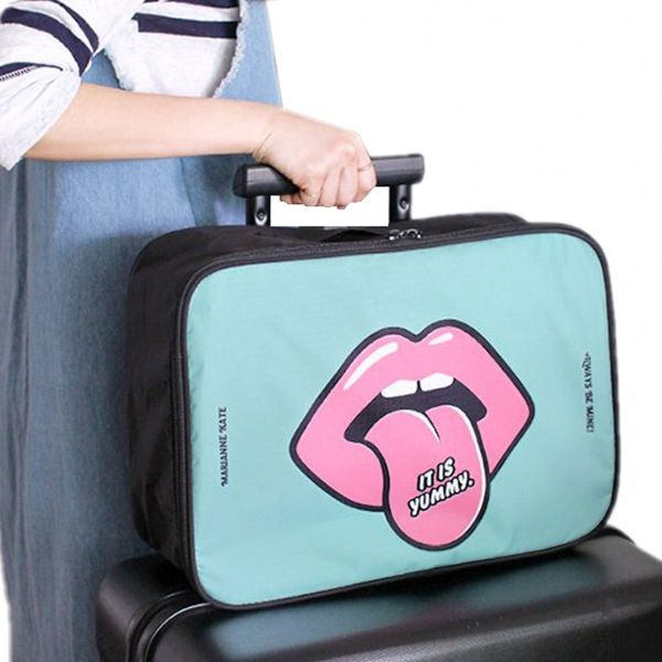 2 size large capacity cartoon mouth printing women's travel bag handbag waterproof clothing organizer portable travel duffel
2 size large capacity cartoon mouth printing women's travel bag handbag waterproof clothing organizer portable travel duffel