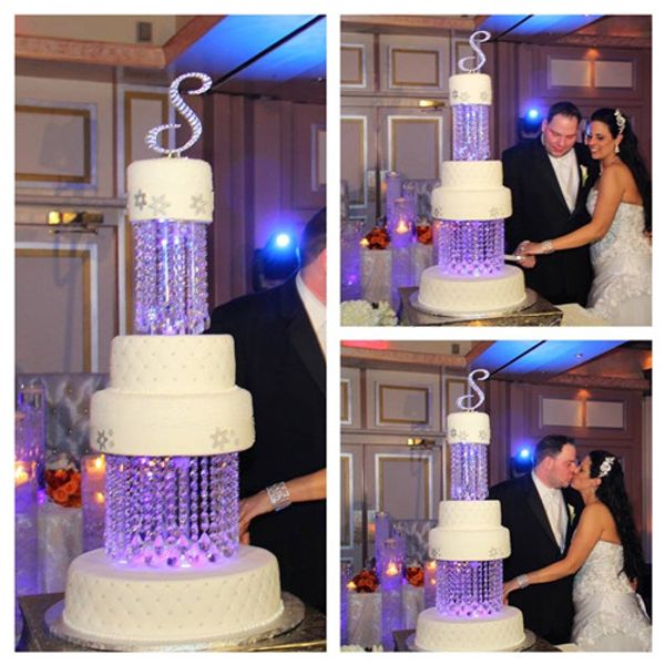 10" round luxury acrylic crystal strands 2 tier wedding cake stand of party decoration
10" round luxury acrylic crystal strands 2 tier wedding cake stand of party decoration