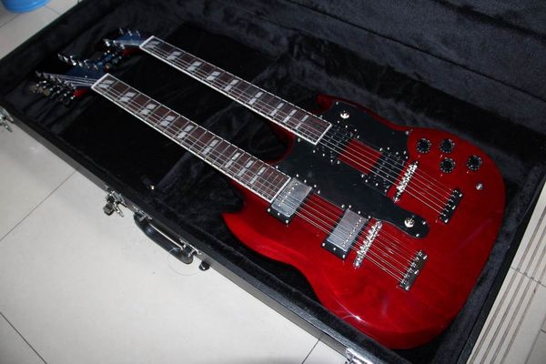 double necks g 1275 model electric guitar wine red jimmy page style 12/6 strings electric guitar with hardcase in red 121209
double necks g 1275 model electric guitar wine red jimmy page style 12/6 strings electric guitar with hardcase in red 121209