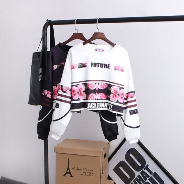 Woman 'S Sweatshirt Harajuku O-Neck Letters Sexy Crop Top Punk Hip -Hop Hoody Sudaderas Mujer Fashion Feminino Moleton Punk Style
Woman 'S Sweatshirt Harajuku O-Neck Letters Sexy Crop Top Punk Hip -Hop Hoody Sudaderas Mujer Fashion Feminino Moleton Punk Style