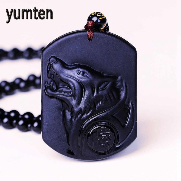 yumten natural obsidian necklaces wolf head pendant black beaded chain women party accessories male classic ornaments animal, Silver
yumten natural obsidian necklaces wolf head pendant black beaded chain women party accessories male classic ornaments animal, Silver