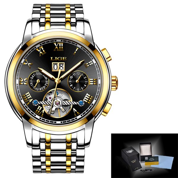 lige old watch men luxury automatic mechanical watch men stainless steel clock business watches relogio masculino+box, Slivery;brown
lige old watch men luxury automatic mechanical watch men stainless steel clock business watches relogio masculino+box, Slivery;brown