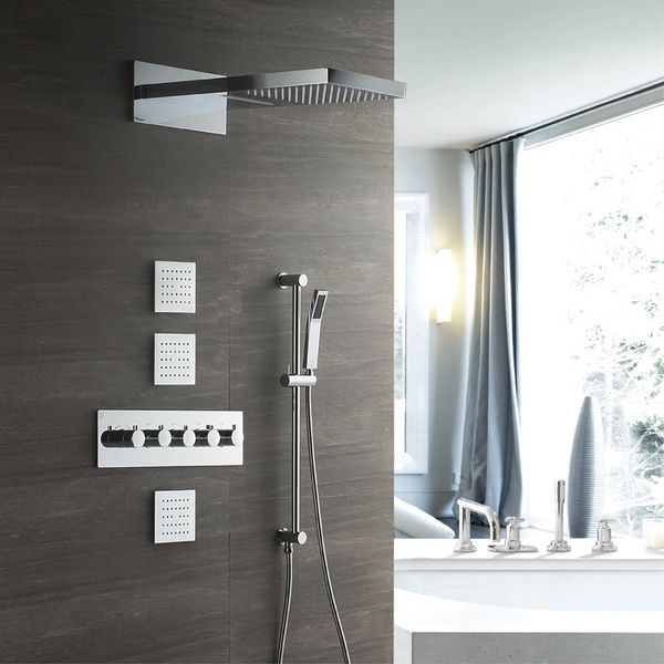 bathroom rectangle waterfall rain wall mounted shower head 3 functions thermostatic shower faucet spa shower spray jet rainfall
bathroom rectangle waterfall rain wall mounted shower head 3 functions thermostatic shower faucet spa shower spray jet rainfall