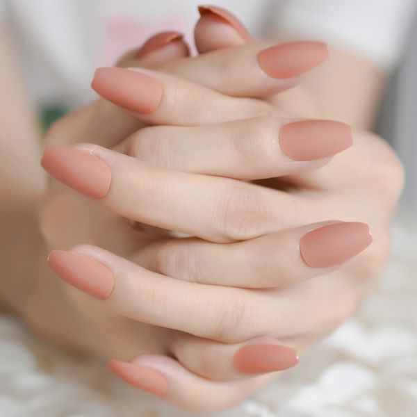 nude pure color coffin full cover fake nail matte ballerina simple classical false nails medium lady finger tips, Red;gold
nude pure color coffin full cover fake nail matte ballerina simple classical false nails medium lady finger tips, Red;gold