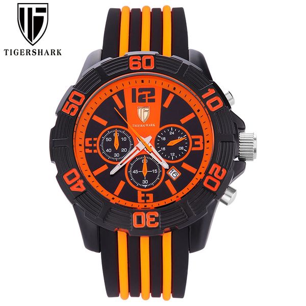 tigershark men sport watch brand chronograph quartz watches automatic date 30m waterproof with box relogio masculino, Slivery;brown
tigershark men sport watch brand chronograph quartz watches automatic date 30m waterproof with box relogio masculino, Slivery;brown