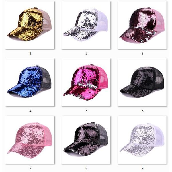 sequins baseball cap women girls adjustable shinning mesh sun hat ponytail snapback caps 6 color, Blue;gray
sequins baseball cap women girls adjustable shinning mesh sun hat ponytail snapback caps 6 color, Blue;gray