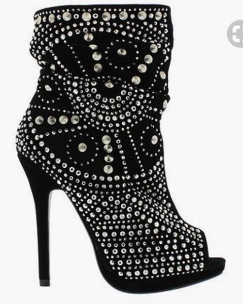 2018 bling bling crystal decor slip on peep toe high thin heel woman short boots fashion spring autumn female ankle boots black
2018 bling bling crystal decor slip on peep toe high thin heel woman short boots fashion spring autumn female ankle boots black