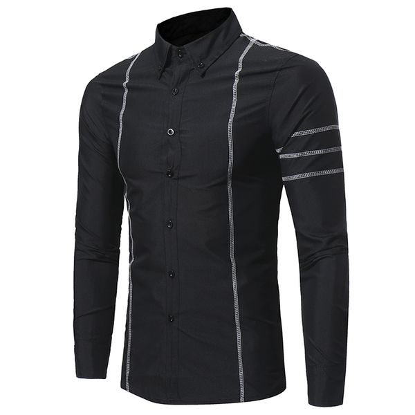 brand 2018 fashion male shirt long-sleeves classic personalized copy of the line casual mens dress shirts slim men shirt, White;black
brand 2018 fashion male shirt long-sleeves classic personalized copy of the line casual mens dress shirts slim men shirt, White;black