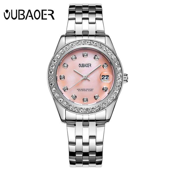 oubaoer luxury quartz watch women diamond full stainless steel ladies watches auto calendar wristwatches 6091la, Slivery;brown
oubaoer luxury quartz watch women diamond full stainless steel ladies watches auto calendar wristwatches 6091la, Slivery;brown