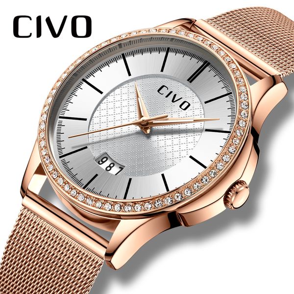 civo slim gold mesh stainless steel womens watches luxury casual waterproof date analogue wrist watch for women, Slivery;brown
civo slim gold mesh stainless steel womens watches luxury casual waterproof date analogue wrist watch for women, Slivery;brown