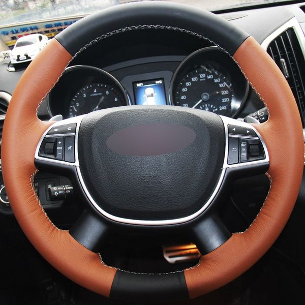 black orange genuine leather diy hand-stitched car steering wheel cover for great wall haval hover h9
black orange genuine leather diy hand-stitched car steering wheel cover for great wall haval hover h9