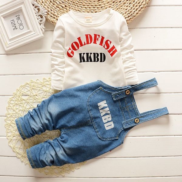 cola spring autumn baby boys clothing set kids long sleeve t-shirt +overalls 2 pcs clothes set childern baby tracksuit set, White
cola spring autumn baby boys clothing set kids long sleeve t-shirt +overalls 2 pcs clothes set childern baby tracksuit set, White
