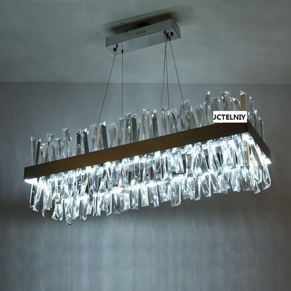 new modern crystal chandelier stainless steel designer living room led lights chrome decorative lights rectangular lamps
new modern crystal chandelier stainless steel designer living room led lights chrome decorative lights rectangular lamps