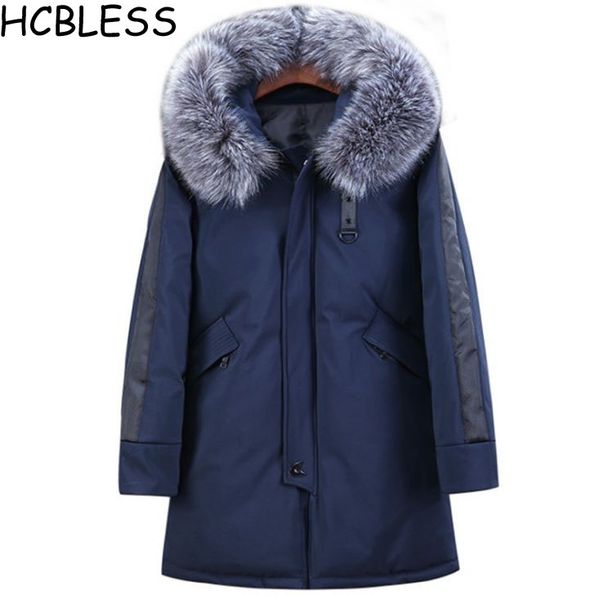 hcbless winter men's cotton coat thick large fur collar hooded cotton jacket coat long fur collar jacket, Black
hcbless winter men's cotton coat thick large fur collar hooded cotton jacket coat long fur collar jacket, Black
