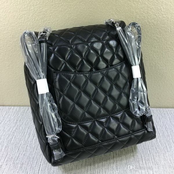 

2018 Famoue New Women Lambskin Backpack Designer Letter Diamond Lattice Schoolbag 91122 Have dust bag Xj#116 Wallets
