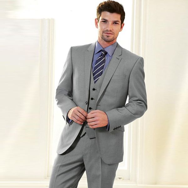 slim fit gray men suits wedding groom tuxedos business suits 3 pieces (jacket+pants+vest) bridegroom prom wear blazer, Black;gray
slim fit gray men suits wedding groom tuxedos business suits 3 pieces (jacket+pants+vest) bridegroom prom wear blazer, Black;gray
