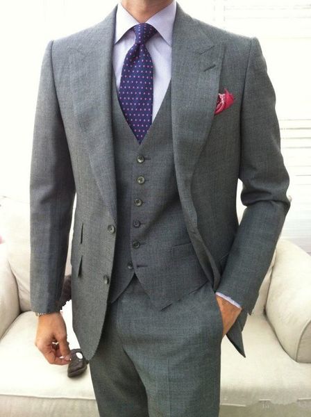 two button gray groom tuxedos peak lapel groomsmen man suits mens wedding suits (jacket+pants+vest+tie) 438, Black;gray
two button gray groom tuxedos peak lapel groomsmen man suits mens wedding suits (jacket+pants+vest+tie) 438, Black;gray