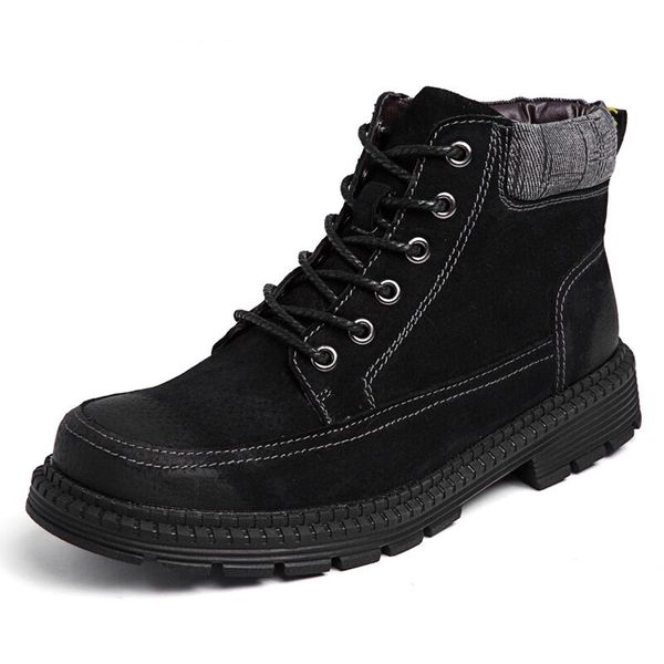 genuine leather men winter ankle boots martin boots plush warm outdoor working snow boots men shoes, Black
genuine leather men winter ankle boots martin boots plush warm outdoor working snow boots men shoes, Black