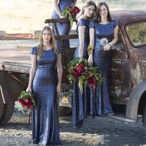 2019 scoop short sleeves mermaid long bridesmaids dresses bling bling sequins slim honor of maid customized vestidos de bridesmaids gowns, White;pink
2019 scoop short sleeves mermaid long bridesmaids dresses bling bling sequins slim honor of maid customized vestidos de bridesmaids gowns, White;pink